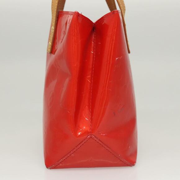 LOUIS VUITTON Monogram Vernis Reade PM Hand Bag Red Rouge M91088 - Picture 4 of 13